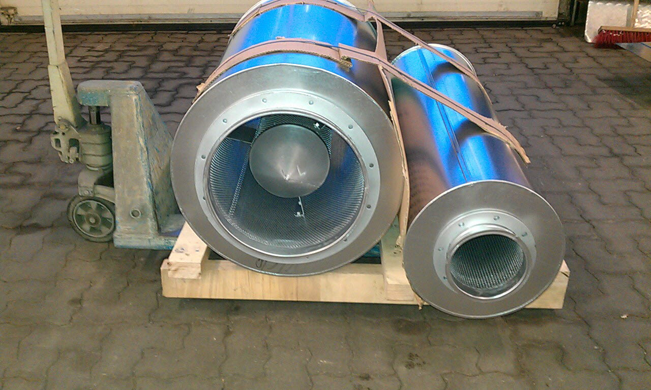 gefalzter Rohrschalld�mpfer mit Kern